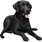 Black lab sticker