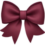 Burgundy bow  sticker
