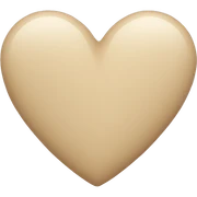 Beige heart  sticker