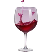 wine overflowing from a glass  sticker