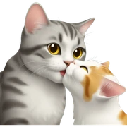 Cat giving kiss sticker