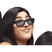 sunglasses style with long hair sticker