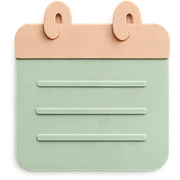 soft pastel cozy calendar box for bullet journal with a pastel green background sticker