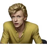 blonde boy in yellow shirt sticker
