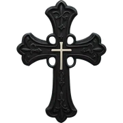 black gothic cross item sticker