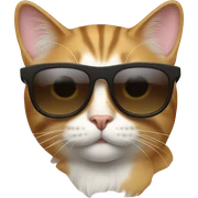 Cat with sunglasses sticker