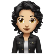 Emma-black hair sticker