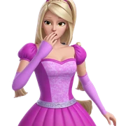 blonde princess in pink dress sticker