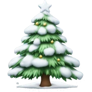 Snowy Christmas tree  sticker