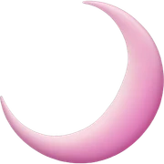 pink crescent moon  sticker