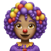 Girl clown sticker
