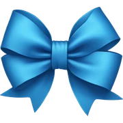 Blue bow  sticker