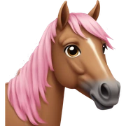 Horse wearing pink dress sticker