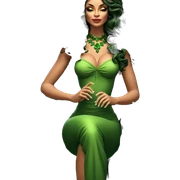 enchanted garden beauty in green sticker