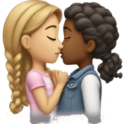 Girl kissing girl  sticker