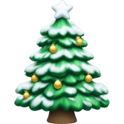 christmas tree with snow sticker