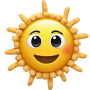 cereal inside a sun sticker