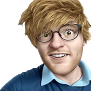 handsome boy with glasses sticker