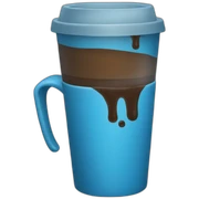 blue coffee sticker