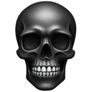 gay black skull sticker