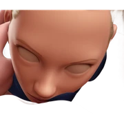 realistic close-up of girl sticker