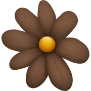 brown flower  sticker