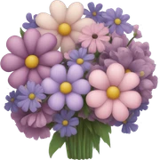 dark pastel flower bouquet sticker