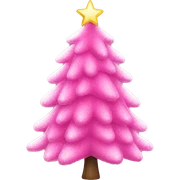 Pink Christmas tree sticker