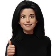 happy girl giving thumbs up sticker
