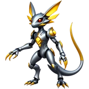 Modern Cyber Lombax-Fakémon-creature, full body sticker