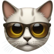 Cat with sunglasses sticker