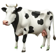 Cow eating grass sticker