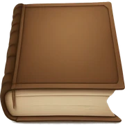 brown book sticker