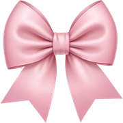 light pink ribbon bow sticker