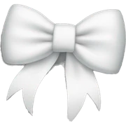 White bow  sticker