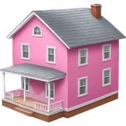 Pink house sticker