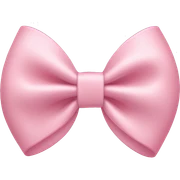 light pink bow on light pink bow sticker