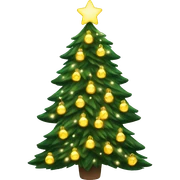 christmas tree with fairy lights sticker
