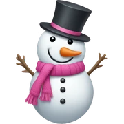 pink snowman  sticker