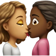 Two girls kissing  sticker