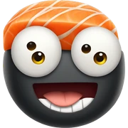 Overwhelmed shocked sushi sticker