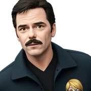 male portrait with mustache sticker