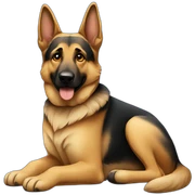sitting german shepherd sticker