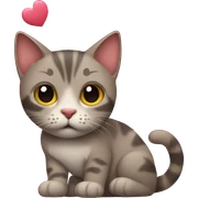 Cat with Hearts sticker