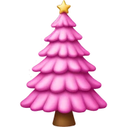 Pink Christmas tree  sticker