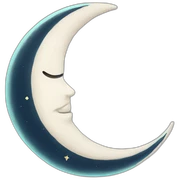 crescent moon sticker