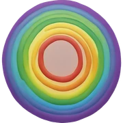 rainbow colours in a circle sticker