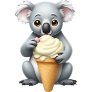 Koala eating ice cream sticker