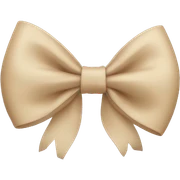Beige bow sticker