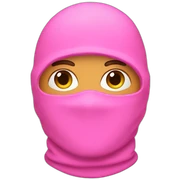 pink balaclava sticker